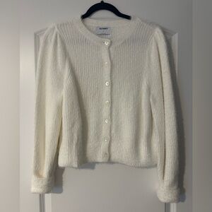Old Navy Women's Cream Cardigan Sweater